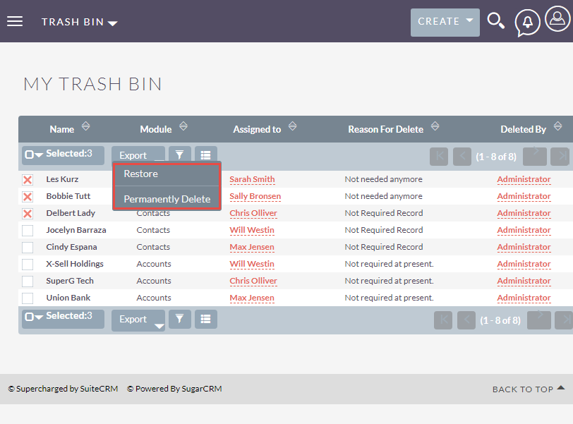 Recover, Track, Automate with Trash Bin for SuiteCRM